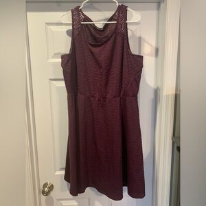 Purple lace top dress